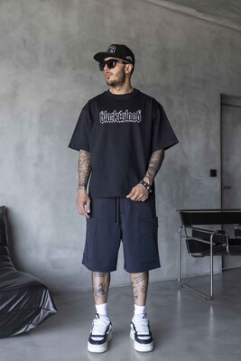 Black Island - Stone Printed T-Shirt Black 1899