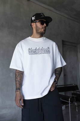 Stone Printed T-Shirt White1899 - Thumbnail (2)
