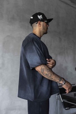 Stone & Washed T-Shirt Black 1911 - Thumbnail (2)