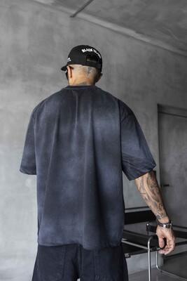 Stone & Washed T-Shirt Black 1911 - Thumbnail (3)