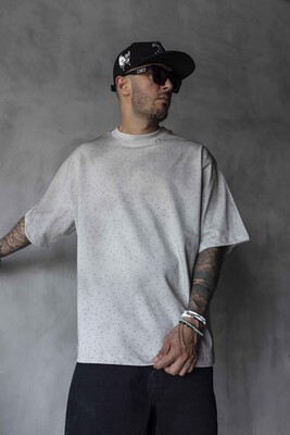 Stone & Washed T-Shirt Gri 1911 - Thumbnail (2)