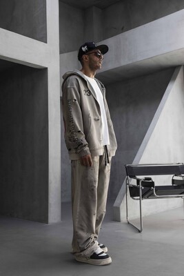 Black Island - Stoned Printed Tracksuit Gray 1931-34 (1)