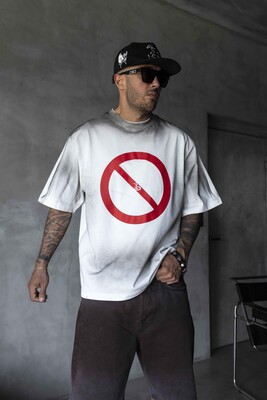 Black Island - Stop Printed White T-shirt 1871 (1)