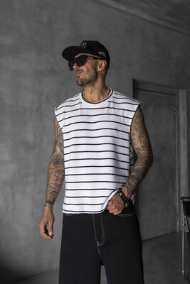 Striped White Singlet 1897 - Thumbnail (2)