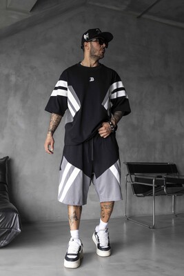 Black Island - Summer Shorts & Tee Set Black 1866-67 (1)
