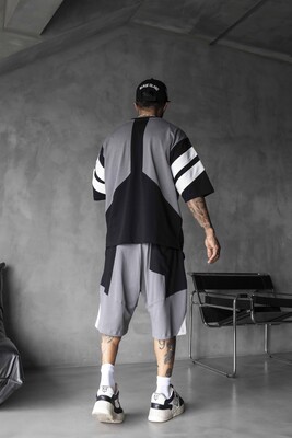Summer Shorts & Tee Set Black 1866-67 - Thumbnail (2)