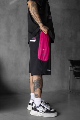 Summer Shorts & Tee Set Black Pink 1873-74 - Thumbnail (3)