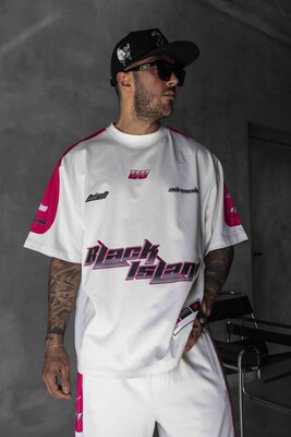 Summer Shorts & Tee Set White Pink 1873-74 - Thumbnail (3)