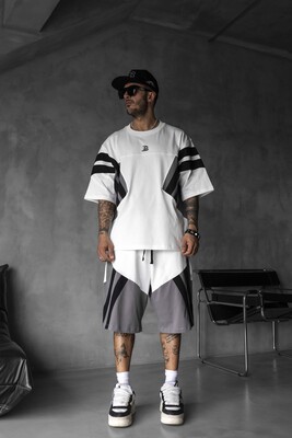 Black Island - Summer Shorts & Tee Set White1866-67
