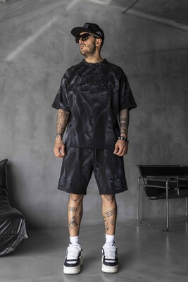 Black Island - Tee & Shorts Set Black 1864-65