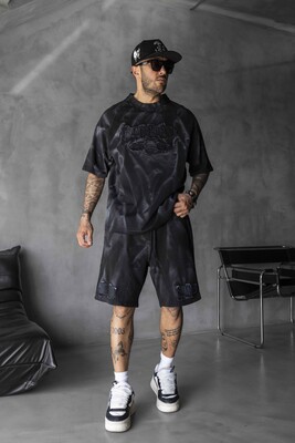 Black Island - Tee & Shorts Set Black 1864-65 (1)