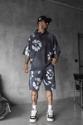 Black Island - Tee & Shorts Set Black 1891-92