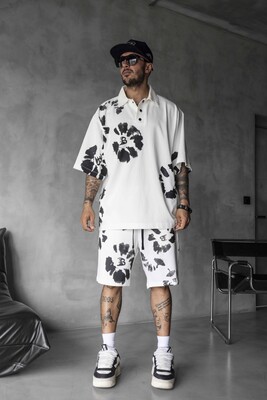 Black Island - Tee & Shorts Set White 1891-92