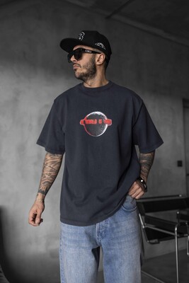 Black Island - THE WORLD IS YOURS PRINTED T-SHIRT BLACK 1833 (1)