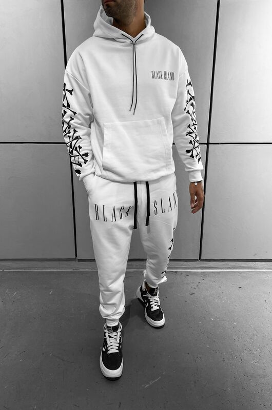 Printed Tracksuit White1498 (1)