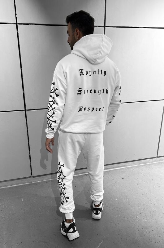 Printed Tracksuit White1498 (3)