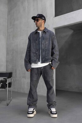 Black Island - Washed Black Jacket 17303