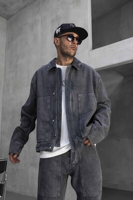 Black Island - Washed Black Jacket 17303 (1)