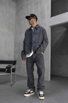 Washed Black Jacket 17303 - Thumbnail (2)