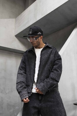 Washed Black Jacket 17348 - Thumbnail (2)