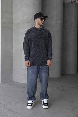 Black Island - Washed Black Sweatshirt 1645