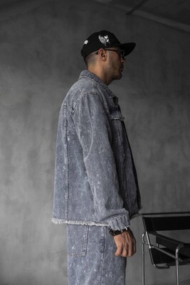Washed Gray Jacket 17117 - Thumbnail (2)