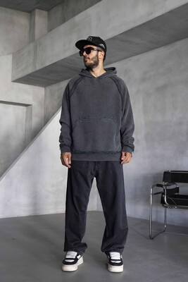 Black Island - Washed Hooded Sweatshirt Black 1920