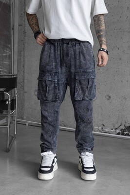 Black Island - Washed Jogger Pants Blue 16650