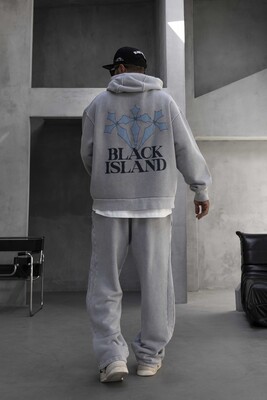 Black Island - Washed Printed Gray Tracksuit 1950-51 (1)