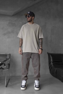 Black Island - WASHED T-SHIRT BEIGE 1814
