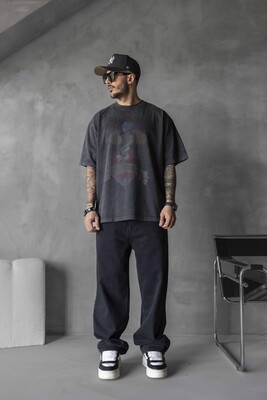 Black Island - WASHED T-SHIRT BLACK 1722