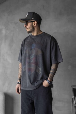 WASHED T-SHIRT BLACK 1722 - Thumbnail (3)