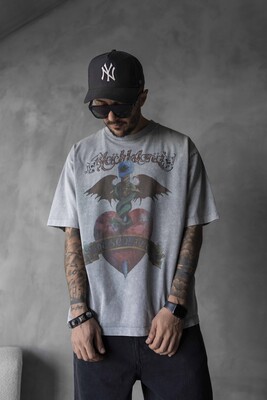Black Island - WASHED T-SHIRT GRAY 1722 (1)