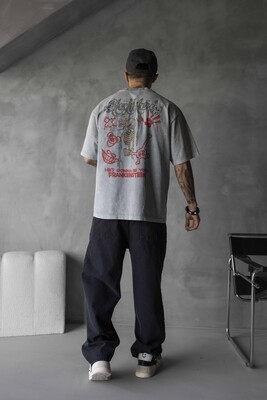 WASHED T-SHIRT GRAY 1722 - Thumbnail (2)