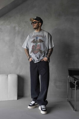 WASHED T-SHIRT GRAY 1722 - Thumbnail (3)