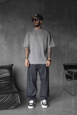 Black Island - WASHED T-SHIRT GRAY 1821
