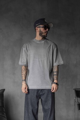 Black Island - WASHED T-SHIRT GRAY 1821 (1)