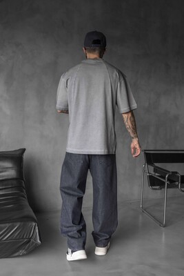 WASHED T-SHIRT GRAY 1821 - Thumbnail (3)