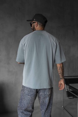 WASHED T-SHIRT LIGHT BLUE 1821 - Thumbnail (3)