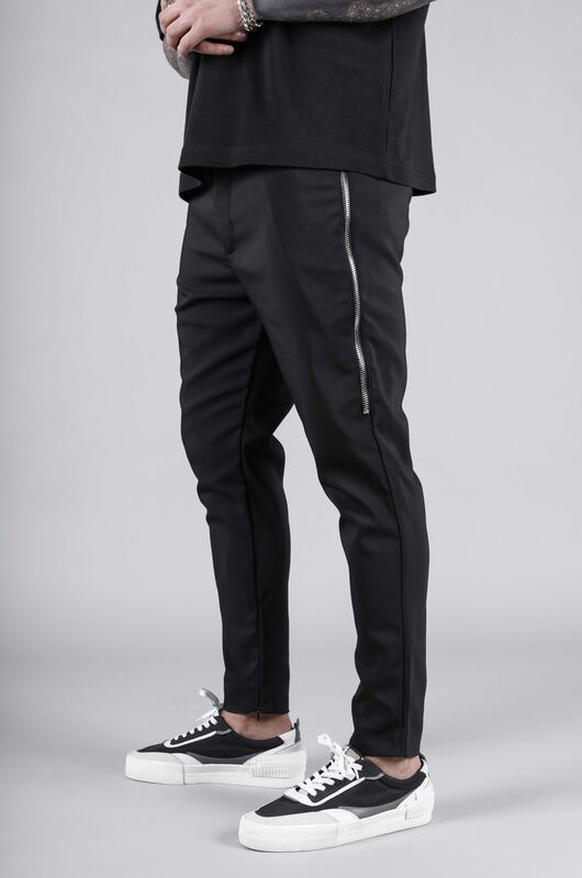 Black Island - Zipper Detailed Pants Black 15687 (1)
