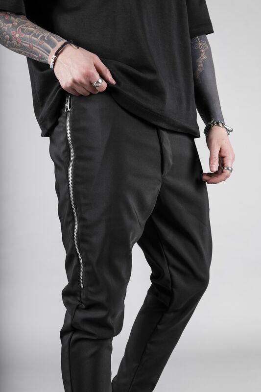 Zipper Detailed Pants Black 15687 (3)