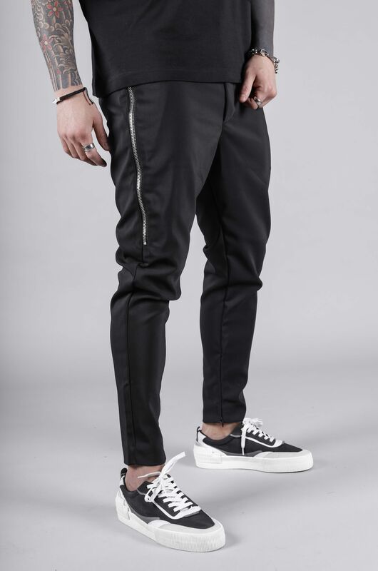Zipper Detailed Pants Black 15687 (1)